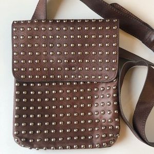 Crossbody Leather with Gold Studs